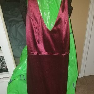 Long garnet formal dress